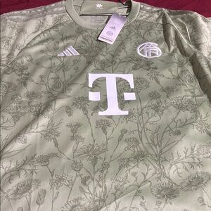 Adidas Green Floral Soccer Jersey